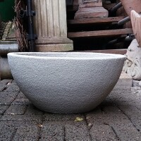 Bacia de cimento EGG H30x60 - Quartzo Gelo com palha (1)