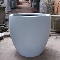 VASO DE FIBRA DE VIDRO EGG H60X60 - COR INVERNO LONDRINO