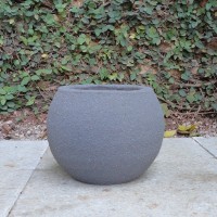 VASO MINI BOLA H15X15 - QUARTZO CINZA