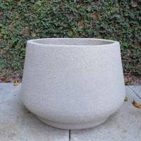 VASO COPO H30X35 - QUARTZO GELO COM PALHA